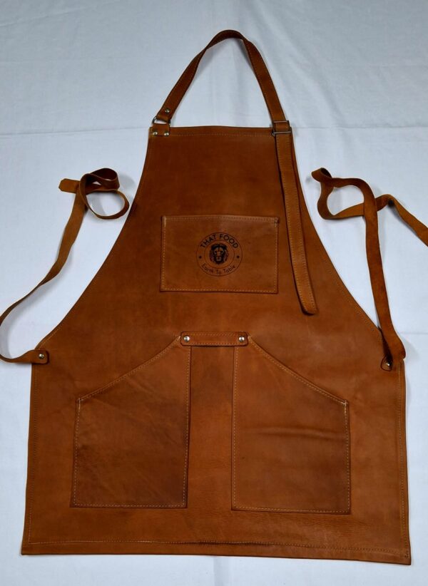 Diesel toffee coloured leather apron. Standard size. Product of that food.
